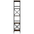 Bücherregal 5 Böden Räuchereiche 59x35x171 cm Holzwerkstoff