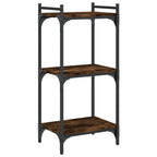 Bücherregal 3 Böden Räuchereiche 40x30x86 cm Holzwerkstoff