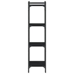Bücherregal 4 Böden Schwarz 40x30x120 cm Holzwerkstoff