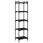 Bücherregal 5 Böden Schwarz 40x30x154 cm Holzwerkstoff
