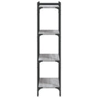 Bücherregal 4 Böden Grau Sonoma 60x30x120 cm Holzwerkstoff
