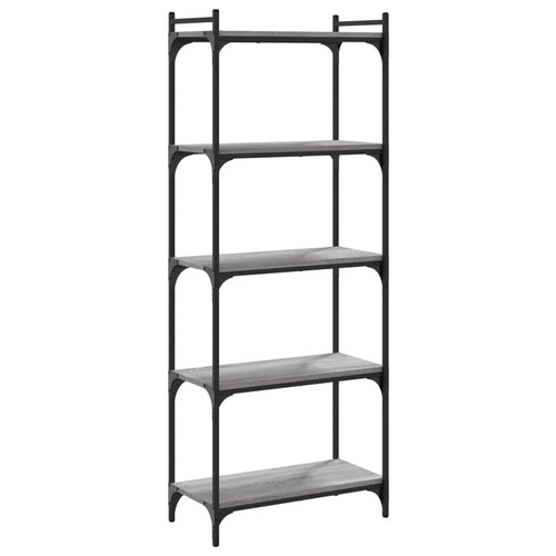 Bücherregal 5 Böden Grau Sonoma 60x30x154 cm Holzwerkstoff