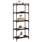 Bücherregal 5 Böden Braun Eiche-Optik 60x30x154cm Holzwerkstoff