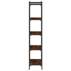 Bücherregal 5 Böden Braun Eiche-Optik 60x30x154cm Holzwerkstoff
