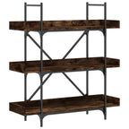 Bücherregal 3 Böden Räuchereiche 100x33x108,5 cm Holzwerkstoff