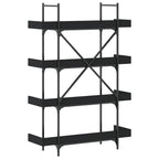 Bücherregal 4 Böden Schwarz 100x33x145,5 cm Holzwerkstoff