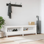 Flurbank Weiß 160x28x45 cm Massivholz Kiefer