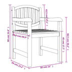 Gartenstühle 4 Stk. 58x59x88 cm Massivholz Teak