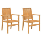 3-tlg. Garten-Essgruppe Massivholz Teak