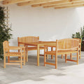 5-tlg. Garten-Essgruppe Massivholz Teak