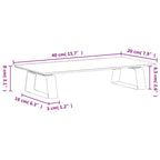 Monitorständer Weiß 40x20x8 cm Hartglas und Metall