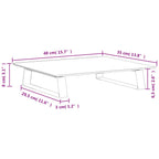 Monitorständer Schwarz 40x35x8 cm Hartglas und Metall