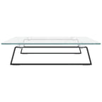 Monitorständer Schwarz 60x35x8 cm Hartglas und Metall