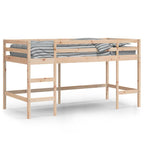 Kinderhochbett mit Leiter 90x190 cm Massivholz Kiefer