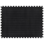 Gummi-Bodenfliese Schwarz 12 mm 90x120 cm