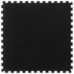 Gummi-Bodenfliese Schwarz 12 mm 100x100 cm