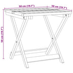 Gartentisch Klappbar 50x50x50 cm Massivholz Akazie