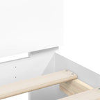 Bettgestell mit Kopfteil Weiß 90x200 cm Holzwerkstoff