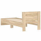 Bettgestell ohne Matratze mit Kopfteil Sonoma-Eiche 90x200 cm