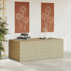 Gartentruhe Beige 984L Poly Rattan