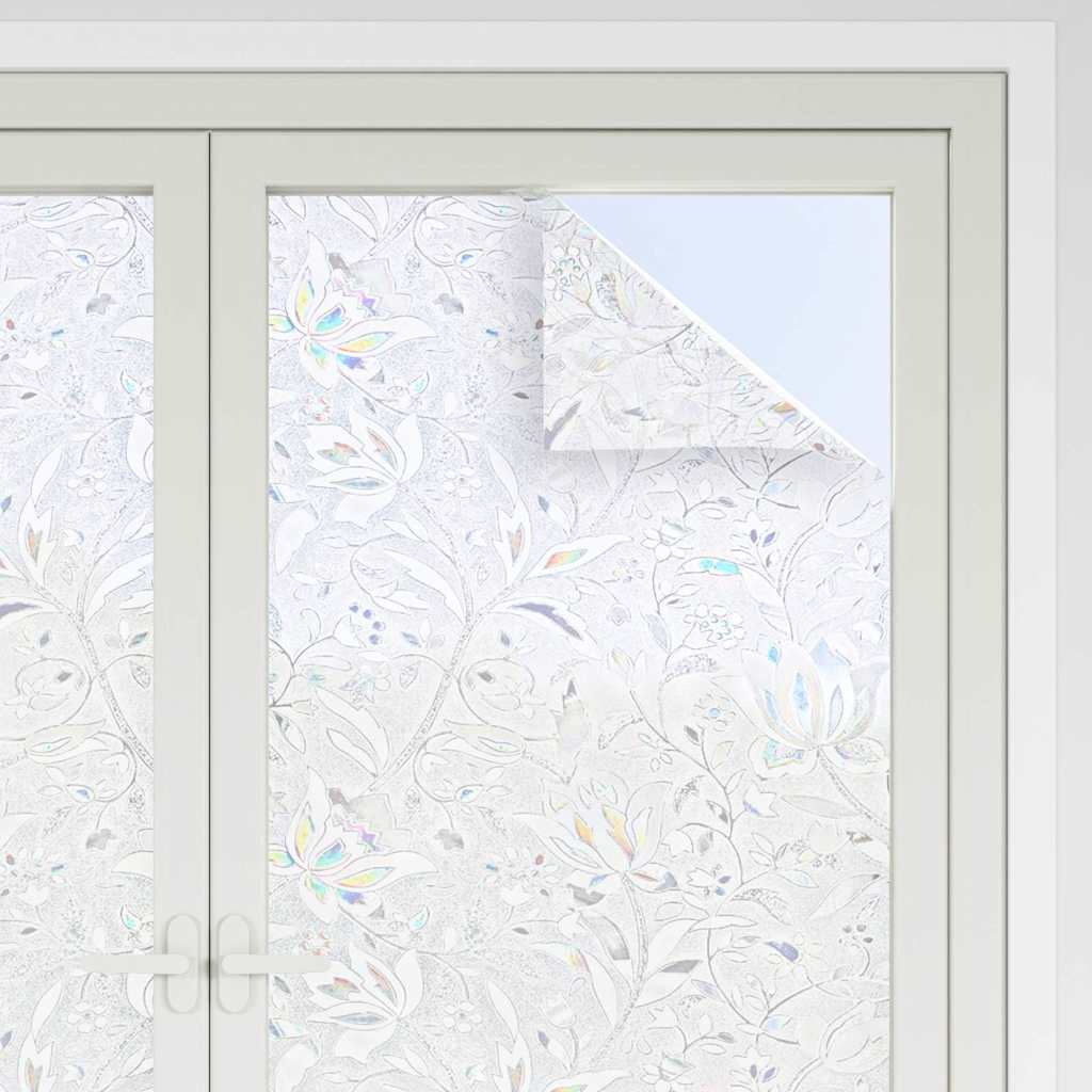 Fensterfolien 4 Stk. Matt Blumenmuster PVC