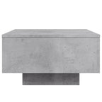 Couchtisch mit LED-Leuchten Betongrau 55x55x31 cm
