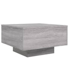 Couchtisch mit LED-Leuchten Grau Sonoma 55x55x31 cm