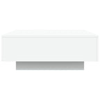 Couchtisch mit LED-Leuchten Weiß 80x80x31 cm