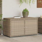 Gartenschrank Beige 110x55x60,5 cm Poly Rattan