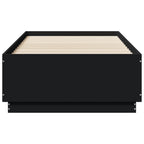Bettgestell mit LED Schwarz 75x190 cm Holzwerkstoff