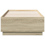 Bettgestell mit LED Sonoma-Eiche 75x190 cm Holzwerkstoff