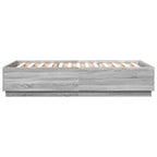 Bettgestell Grau Sonoma 150x200 cm Holzwerkstoff