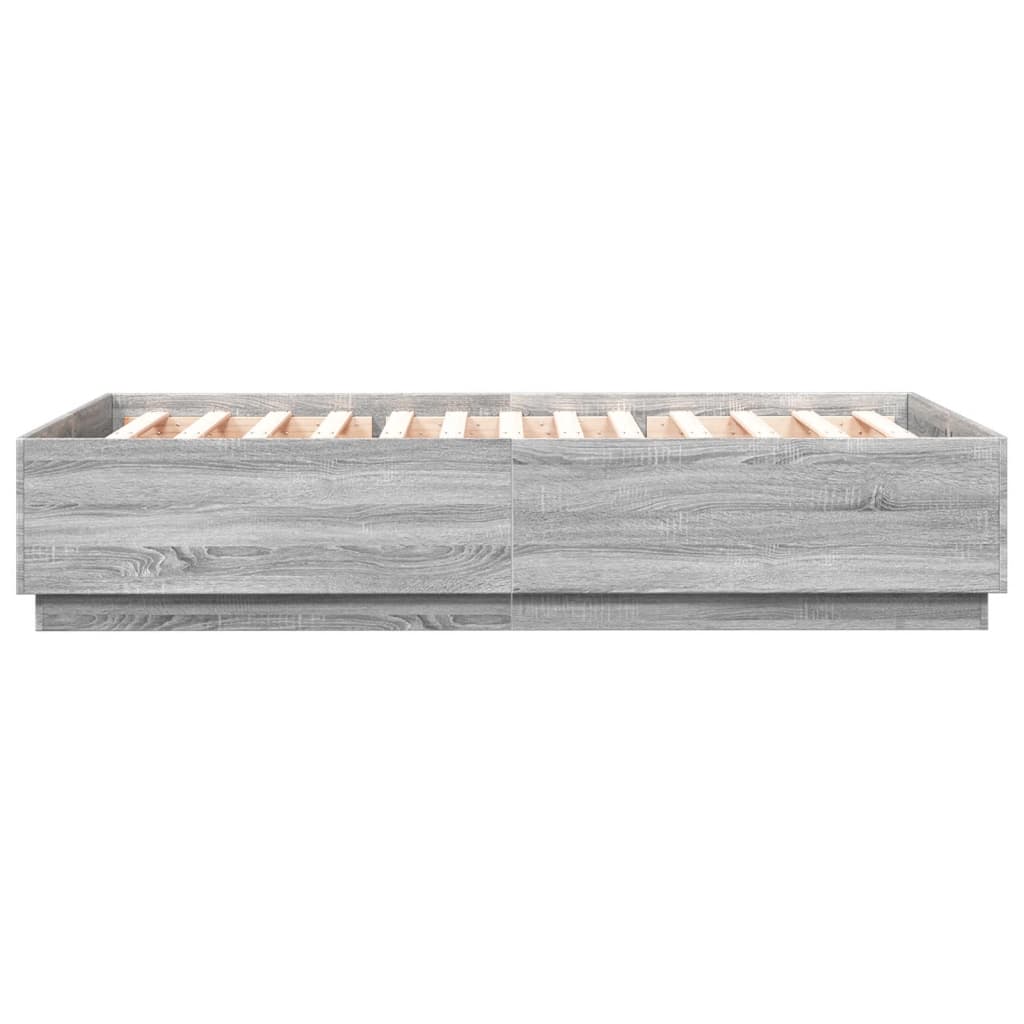 Bettgestell Grau Sonoma 150x200 cm Holzwerkstoff