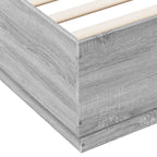 Bettgestell Grau Sonoma 150x200 cm Holzwerkstoff