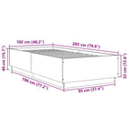 Bettgestell Weiß 100x200 cm Holzwerkstoff