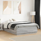 Bettgestell Grau Sonoma 140x190 cm Holzwerkstoff
