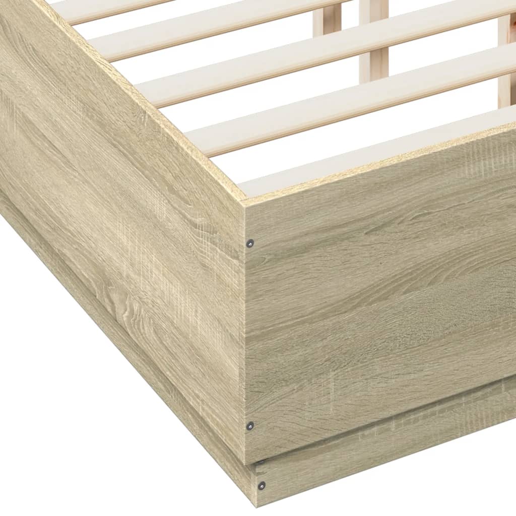 Bettgestell Sonoma-Eiche 120x190 cm Holzwerkstoff