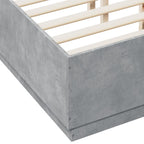 Bettgestell Betongrau 120x190 cm Holzwerkstoff