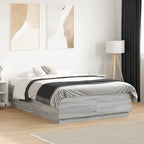 Bettgestell Grau Sonoma 120x190 cm Holzwerkstoff