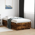 Bettgestell Räuchereiche 75x190 cm Holzwerkstoff