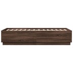 Bettgestell Braun Eichen-Optik 75x190 cm Holzwerkstoff