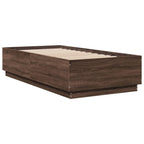 Bettgestell Braun Eichen-Optik 75x190 cm Holzwerkstoff