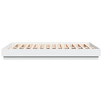 Bettgestell mit LED Weiß 150x200 cm