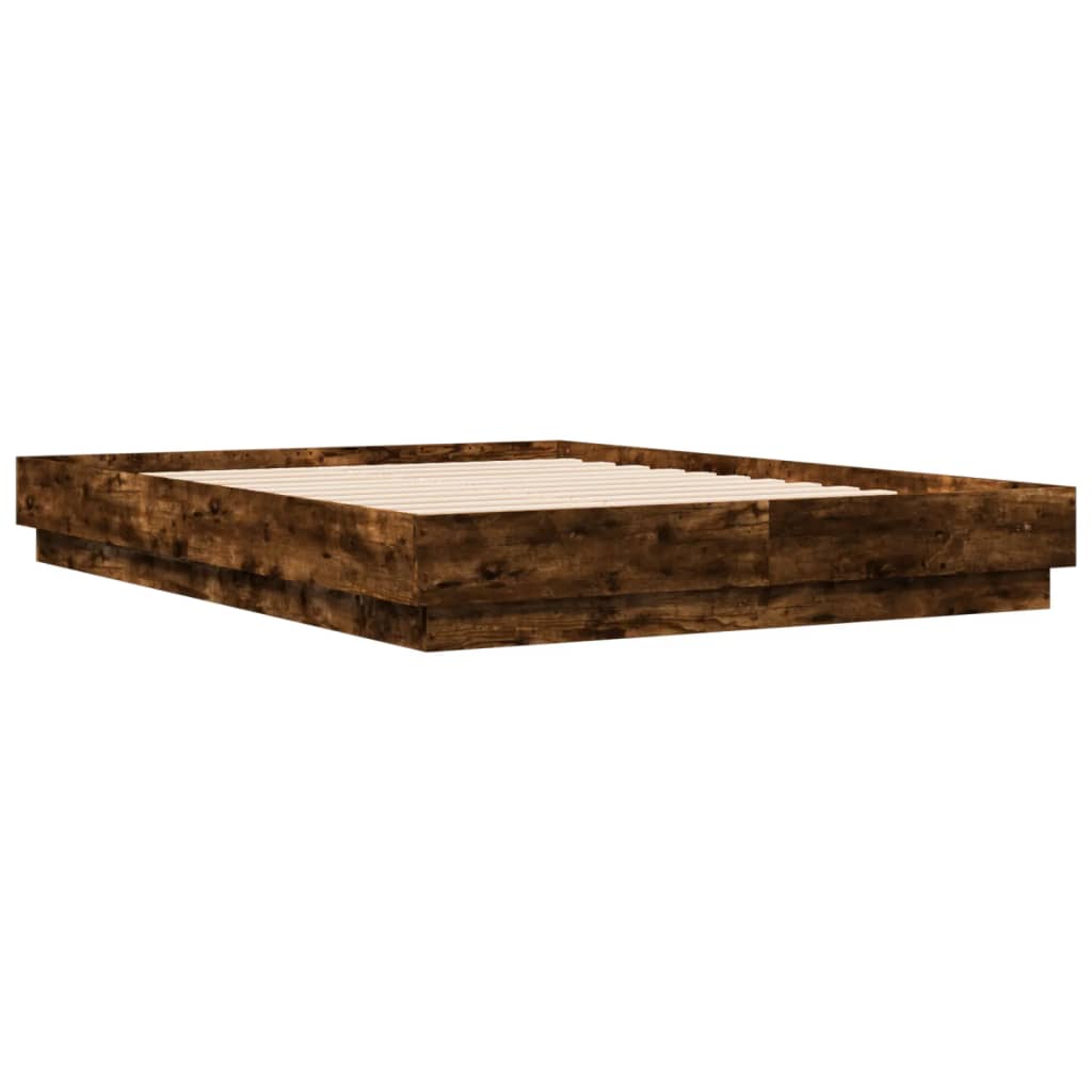 Bettgestell Räuchereiche 120x190 cm Holzwerkstoff