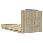 Bettgestell mit Kopfteil Sonoma-Eiche 90x190 cm Holzwerkstoff