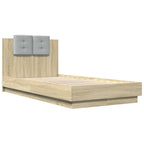 Bettgestell mit Kopfteil Sonoma-Eiche 75x190 cm Holzwerkstoff