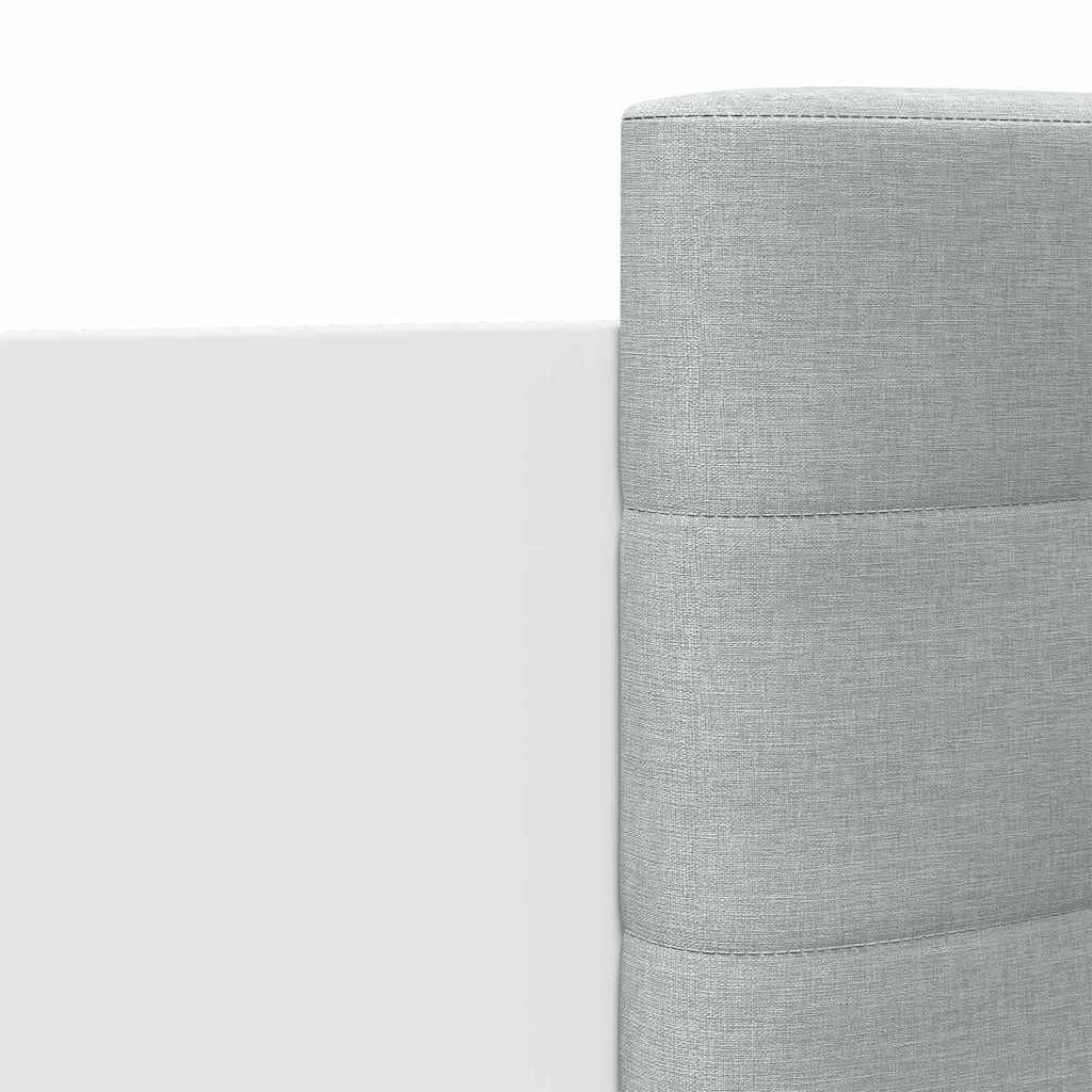 Bettgestell mit Kopfteil und LED-Leuchten Weiß 75x190 cm