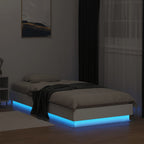 Bettgestell mit LED-Leuchten Weiß 100x200 cm
