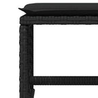 9-tlg. Garten-Essgruppe mit Kissen Schwarz Poly Rattan