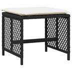 15-tlg. Garten-Essgruppe mit Kissen Schwarz Poly Rattan